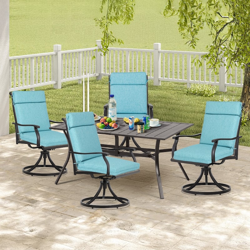 Aoodor Outdoor Dining Chair Cushion Set, 37"x20"x2.8"