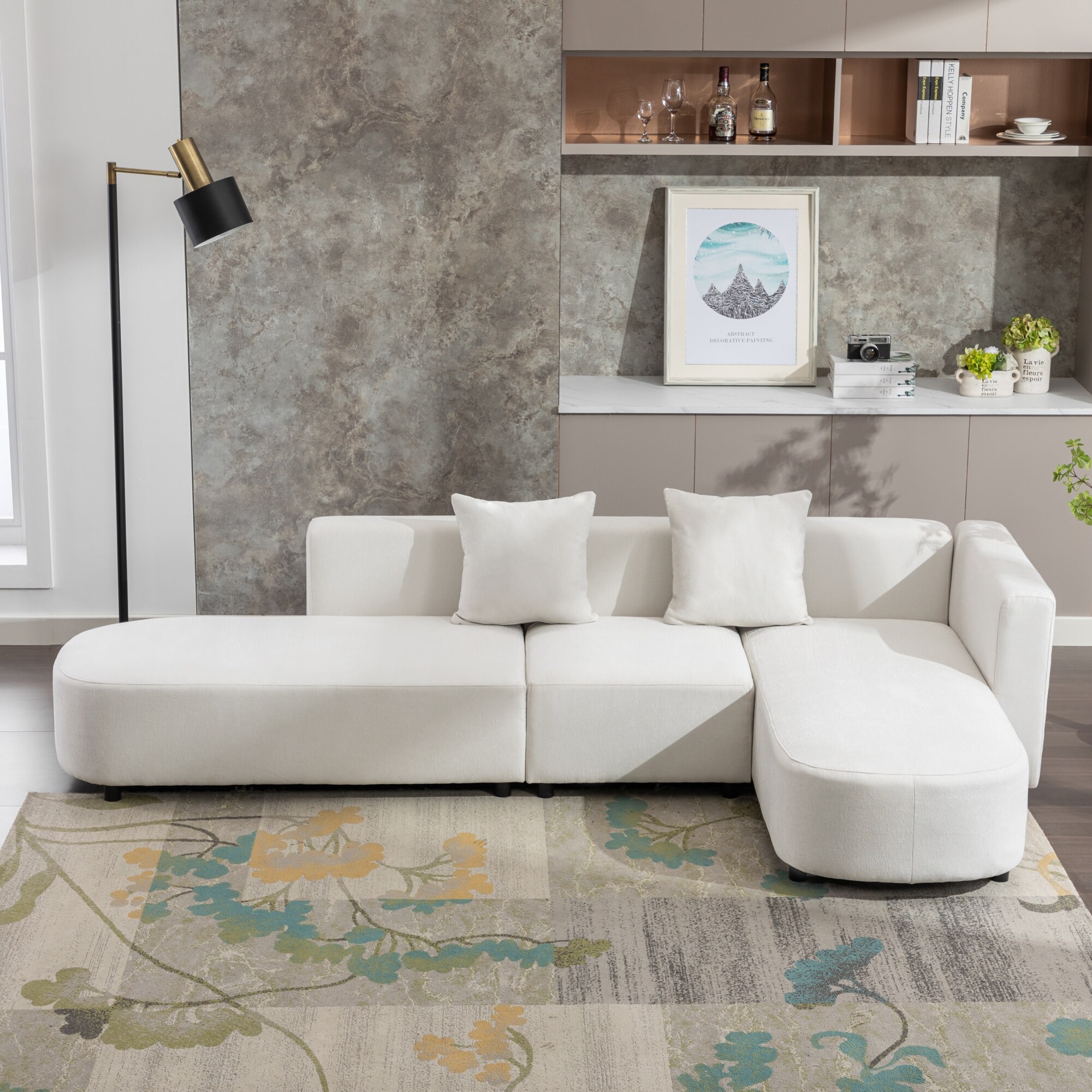 Cloud Sectional Couch With L-Shape Chaise,Modern Modular Sofa With Upholstered Couches For Living Room Bedroom