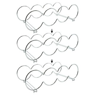 3 Tier Stackable Wine Rack Holds 12 Bottles Metal in Silver - Bed Bath ...