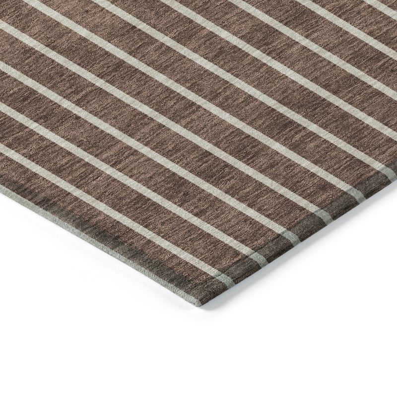 Machine Washable Indoor/ Outdoor Modern Sunrise Chantille Rug