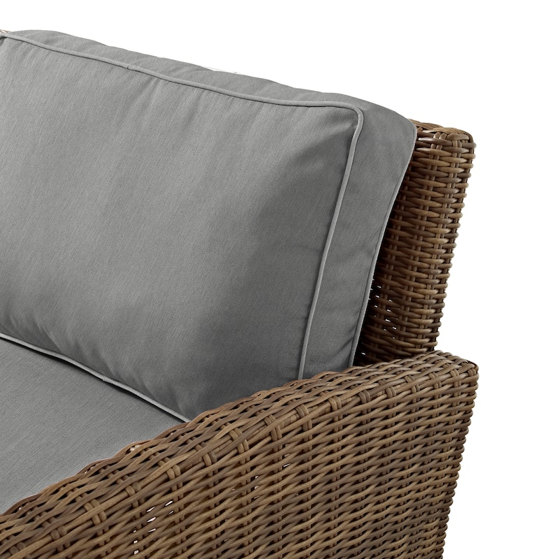 Crosley Bradenton 2Pc Outdoor Wicker Chair Set - 30.5 "W x 61 "D x 32.5 "H