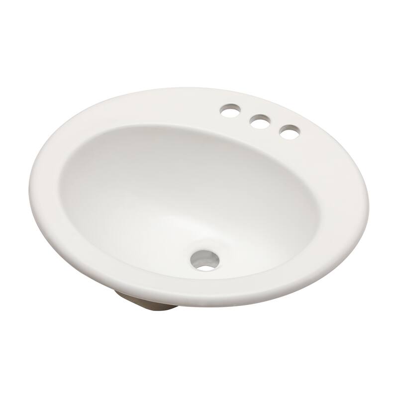 Stain-Resistant Undermount Bathroom Sink - Elegant White Oval Ceramic with 1.75" Drain - 20in L