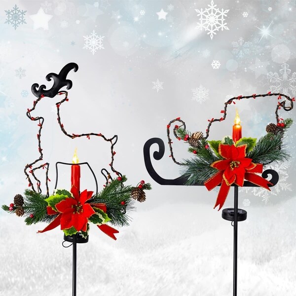 Solar powered reindeer lights new arrivals