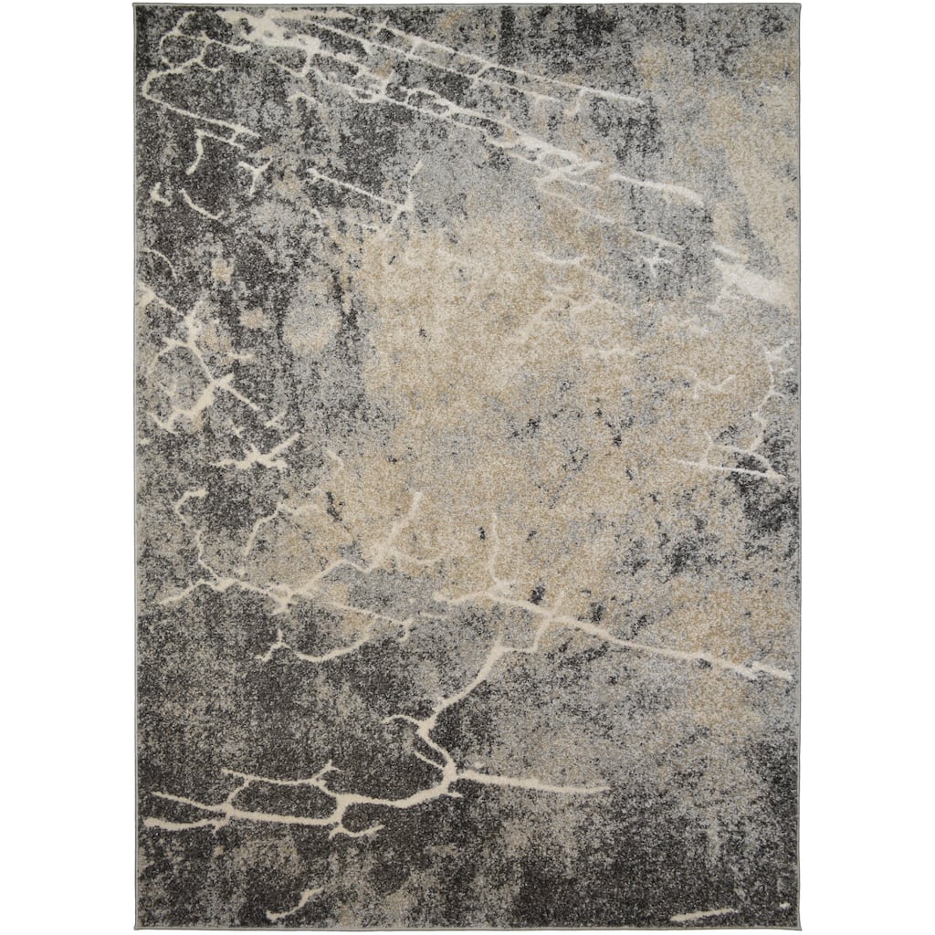 Lightning Gray Contemporary Area Rug