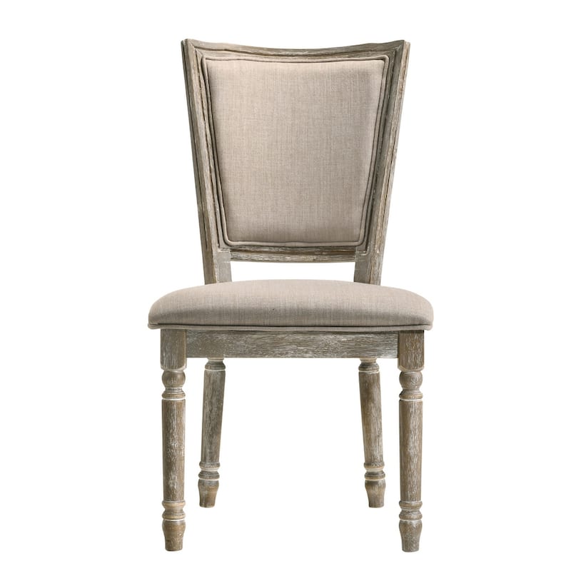 HomeRoots Set of Two Gray Upholstered Fabric And Solid Wood Dining Side Chairs - 21.00 in. x 38.00 in. x 25.00 in.
