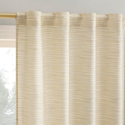 No. 918 Laurel Space Dyed Textured Semi-Sheer Back Tab 1-Piece Curtain Panel, Single Panel