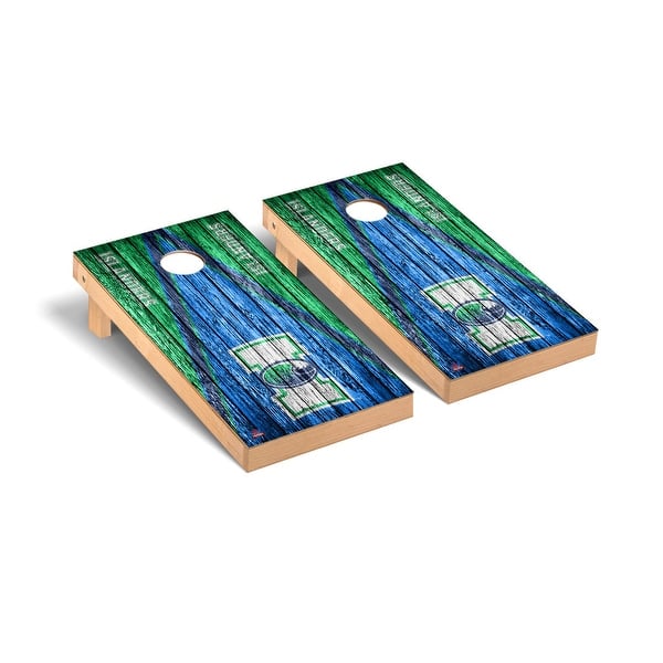 slide 2 of 5, Texas A&M Corpus Christi TAMUCC Islanders Weathered Cornhole Board Set