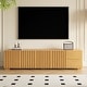 preview thumbnail 11 of 18, 79" Mid-Century Modern TV Stand - Wood Media Console, Living Room Entertainment Center with Ample Storage Natural Wood