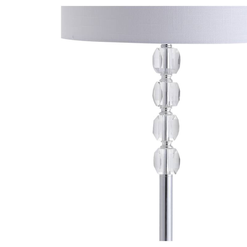 Harper 59.5" Crystal / Metal LED Floor Lamp, Clear/Chrome by JONATHAN Y - 59.5" H x 15" W x 15" D
