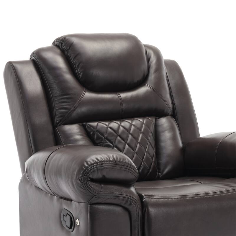 Home Theater Seating Manual Recliner Chair with LED Light Strip