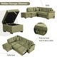 preview thumbnail 8 of 79, 84.75" Sleeper Sofa Bed, 2 In 1 Pull Out Sofa Bed L Shape Couch With Storage Ottoman For Living Room, Bedroom Couch