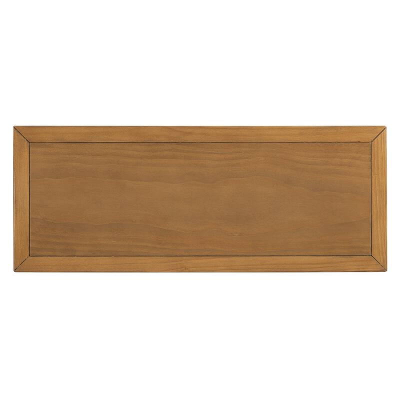 Traditional Design Console Table with Drawers and Shelf