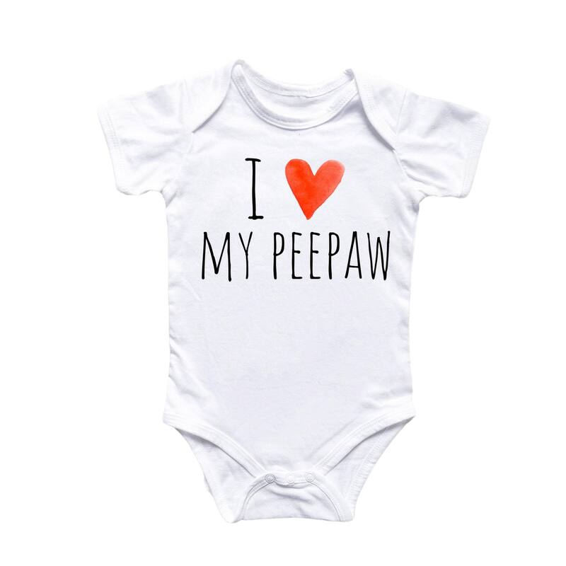 Peepaw Grandpa - Baby Boy Girl Clothes Infant Bodysuit Funny Cute Newborn - White - Newborn