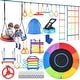 preview thumbnail 1 of 9, Hapfan 50ft Ninja Warrior Obstacle Course for Kids with Swing,Tree Slackline Jungle Gym Outdoor