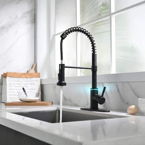 Kitchen Faucet LED Light, Kitchen Faucets with Pull Down Sprayer