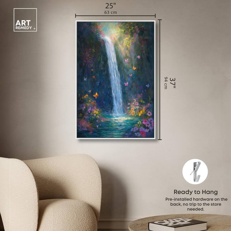 Hidden Falls II Canvas by Art Remedy