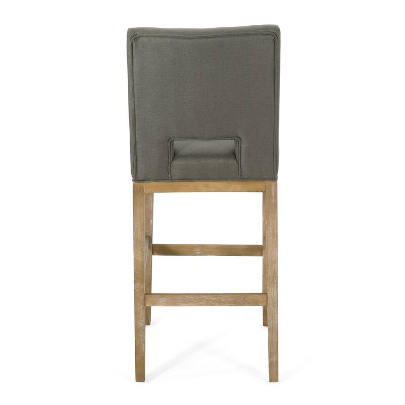 Coloma Fabric and Rubberwood 31 Inch Barstools (Set of 2) by Christopher Knight Home