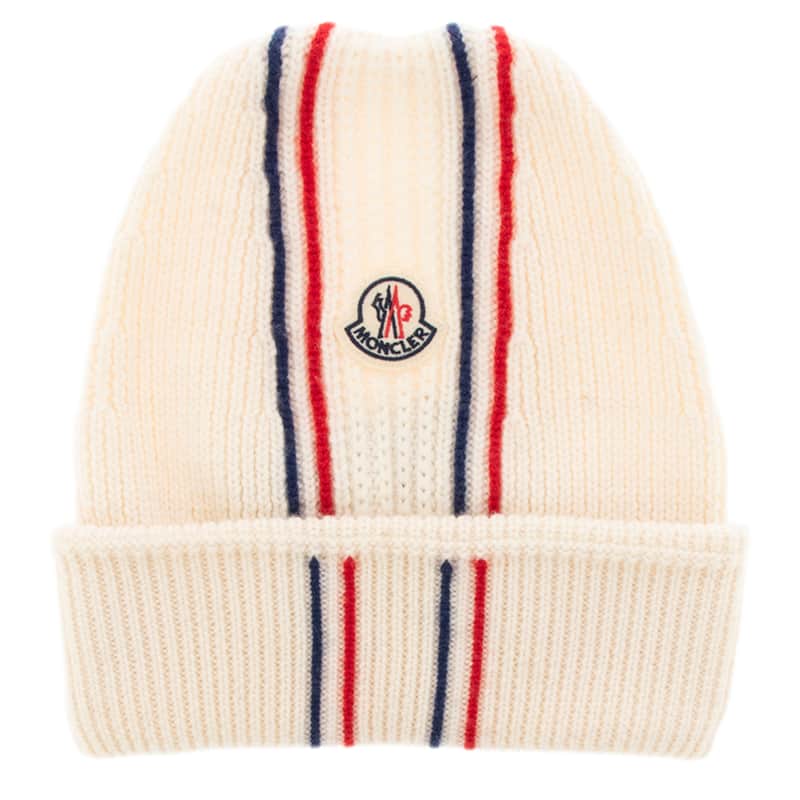 Moncler Tricolor Striped Knit Beanie - One Size Fits Most