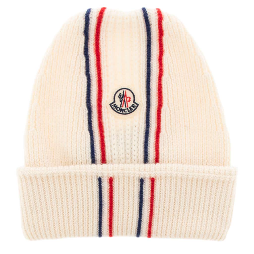 Moncler Tricolor Striped Knit Beanie