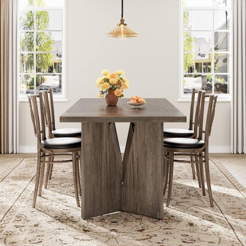 70.9" M-Shaped Legs Kitchen Dining Table for Dining Room, Office and Living Room (Only Table)