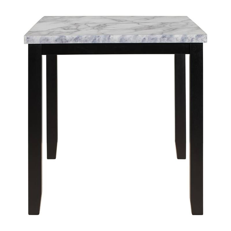 5 PCS Faux Marble Dining Set for 4 - Padded Chairs, Perfect for Modern Homes