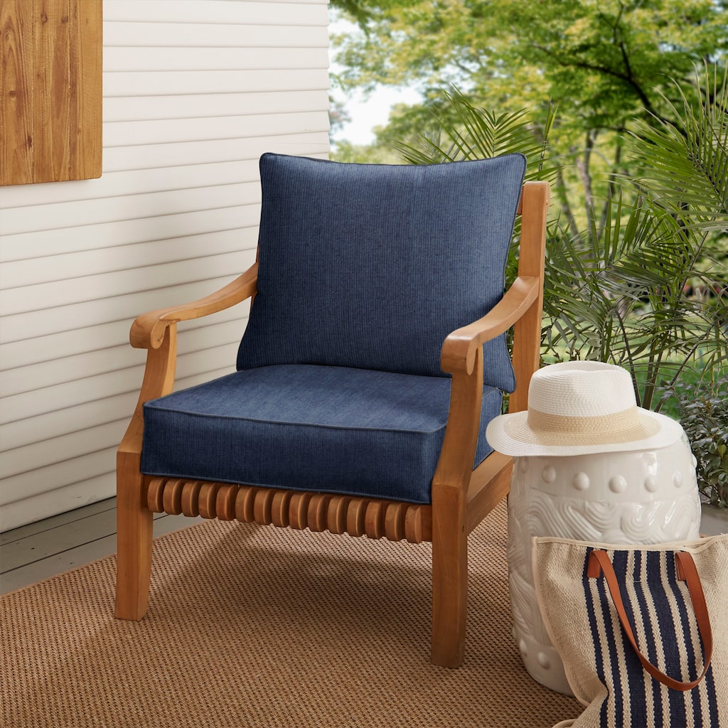 Sunbrella Indoor/Outdoor Corded Deep Seating Pillow and Cushion Set