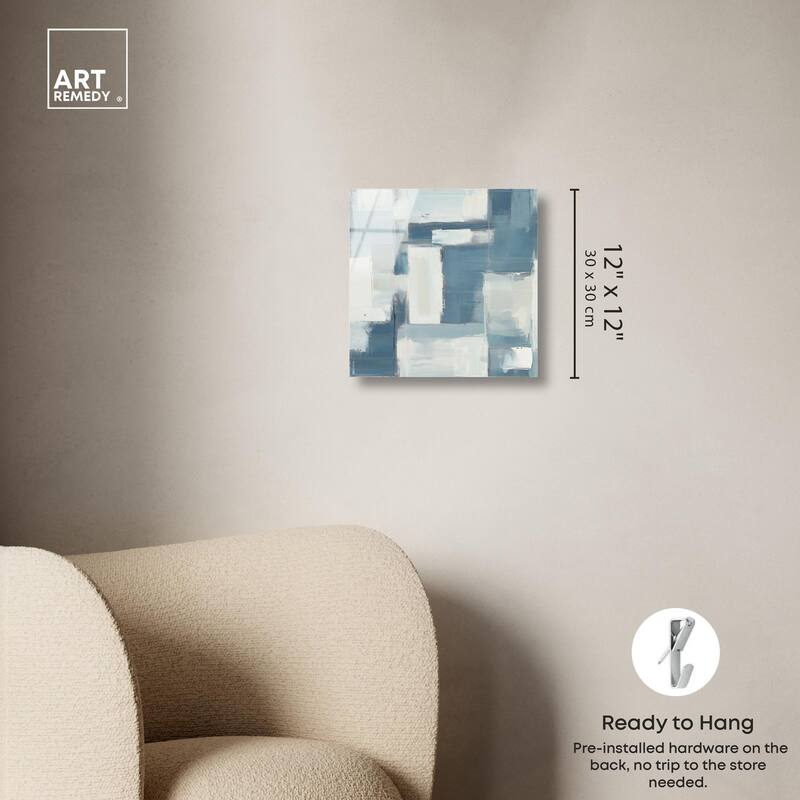 Deconstructed Blue III Acrylic by Art Remedy, Ready to Hang