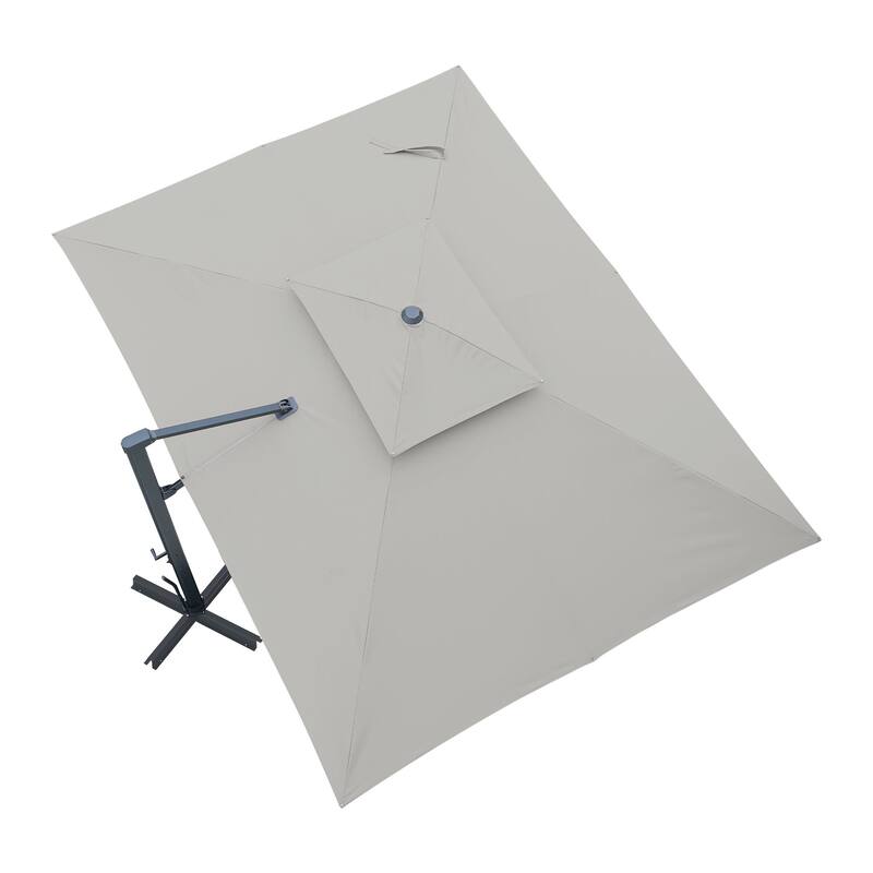 13-Ft Aluminum Dual-Roof Cantilever Umbrella