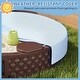 preview thumbnail 6 of 7, Qaba Kids Sandbox with Cover, Round 47" HDPE Large Sand Pit with 3 Seats, Waterproof Bottom Liner, Brown