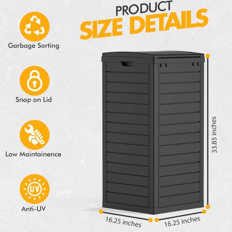 31 Gal. Outdoor Patio Trash Can Deck Box