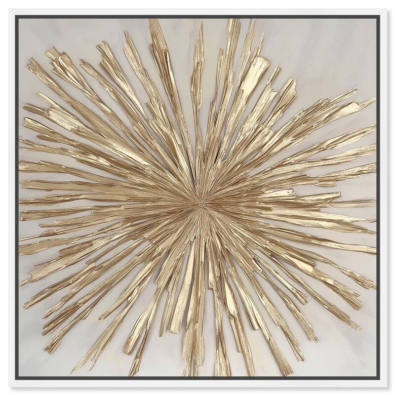 Golden Zenith Canvas by Art Remedy - White - 20" x 20"