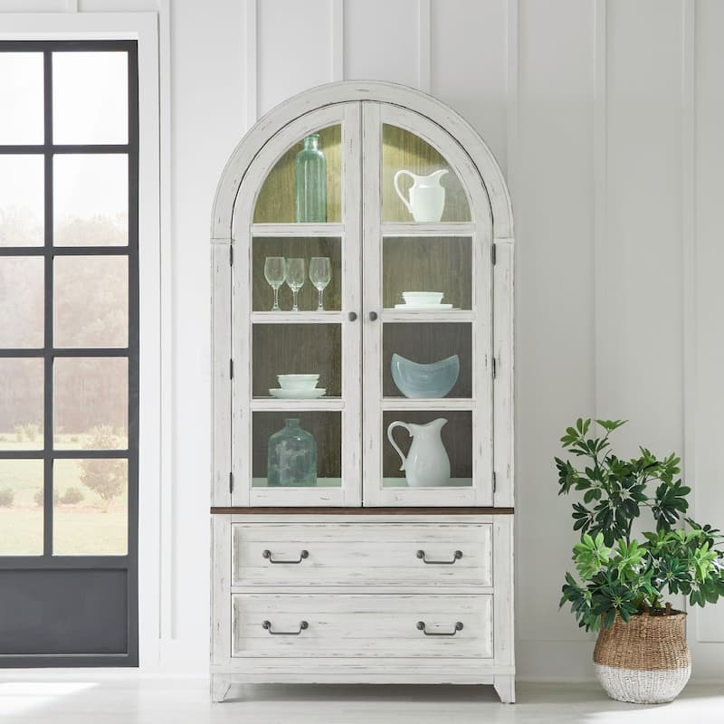 River Place Riverstone Curio Cabinet - Single - White