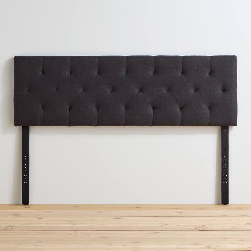 Brookside Kaylee Adjustable Upholstered Headboard - Charcoal-Diamond Tufting - Full