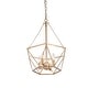 preview thumbnail 10 of 11, Zeci Modern Farmhouse 4-light Gold Lantern Chandelier Cage Ceiling Lights for Dining Room - D15.5'' X H81.5