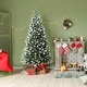 preview thumbnail 11 of 28, HOMCOM Flocked Christmas Tree with Mistletoe, Xmas Unlit Christmas Tree with Stand