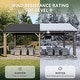 preview thumbnail 33 of 62, Aoxun Outdoor Cedar Wood Gazebo with Double Hardtop Roof