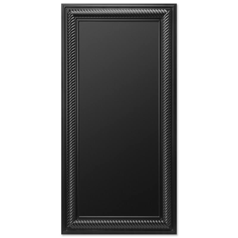 Art3d 24"x48" 3D PVC Wall & Ceiling Panels, Set of 12, Covers 96 Sq.Ft - Black