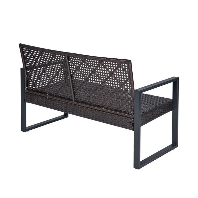 4-Piece Patio Furniture Set Outdoor Balcony Porch Garden Backyard Lawn Furniture Acacia Wood Table Top