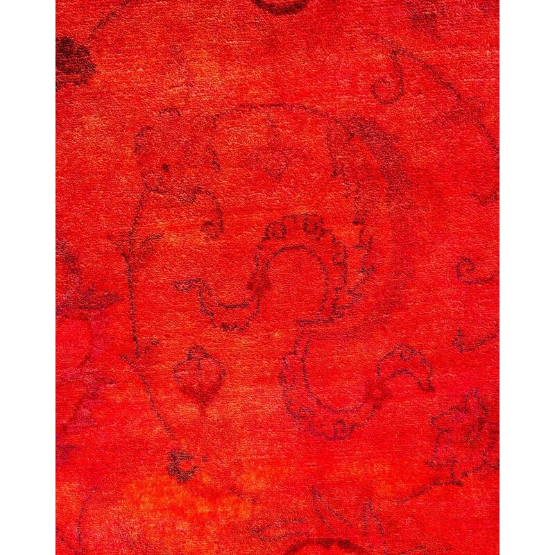 Contemporary Overdyed Wool Hand Knotted Area Rug - 6' 2" x 9' 1"