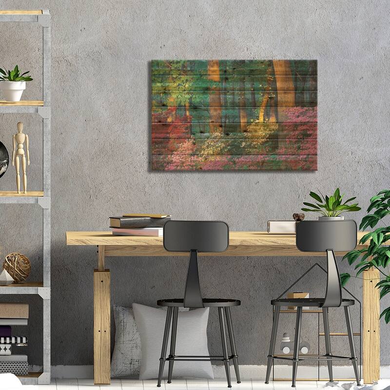 Overlook Azalea Garden, Callaway Gardens, Pine Mountain, Georgia, USA Print On Wood by Nancy Rotenberg - Multi-Color