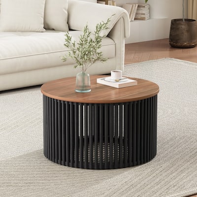 Charming Acacia Wood Coffee Table with Exquisite Craftsmanship