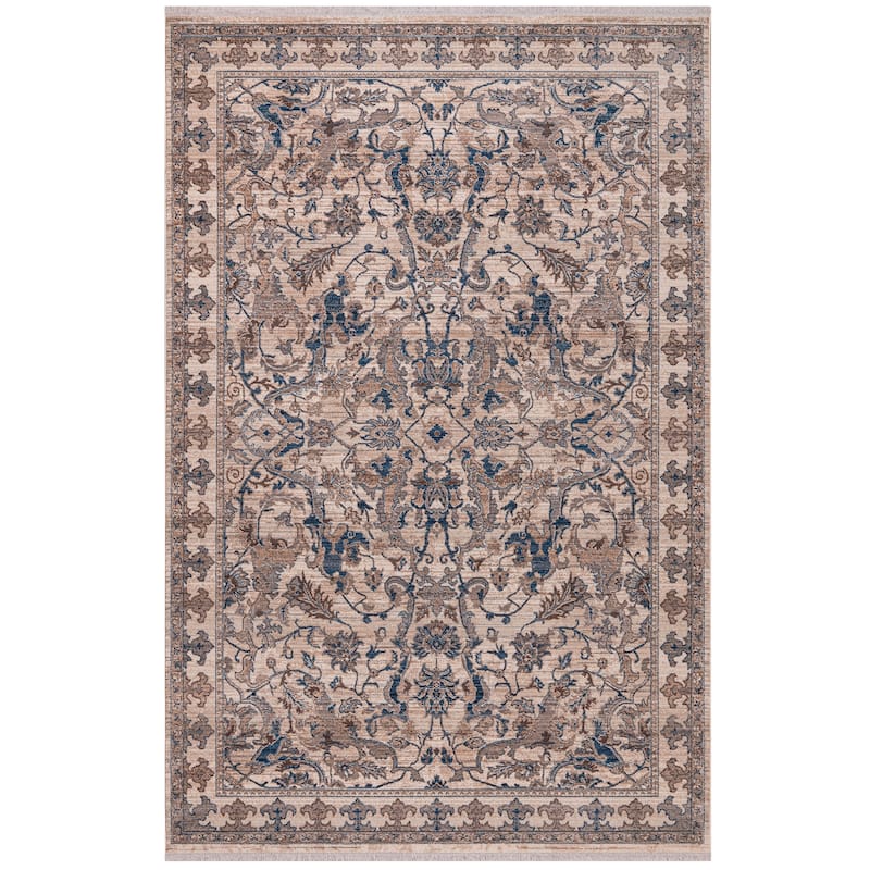 Arcelina Marlow Ivory Oriental Polyester Area Rug