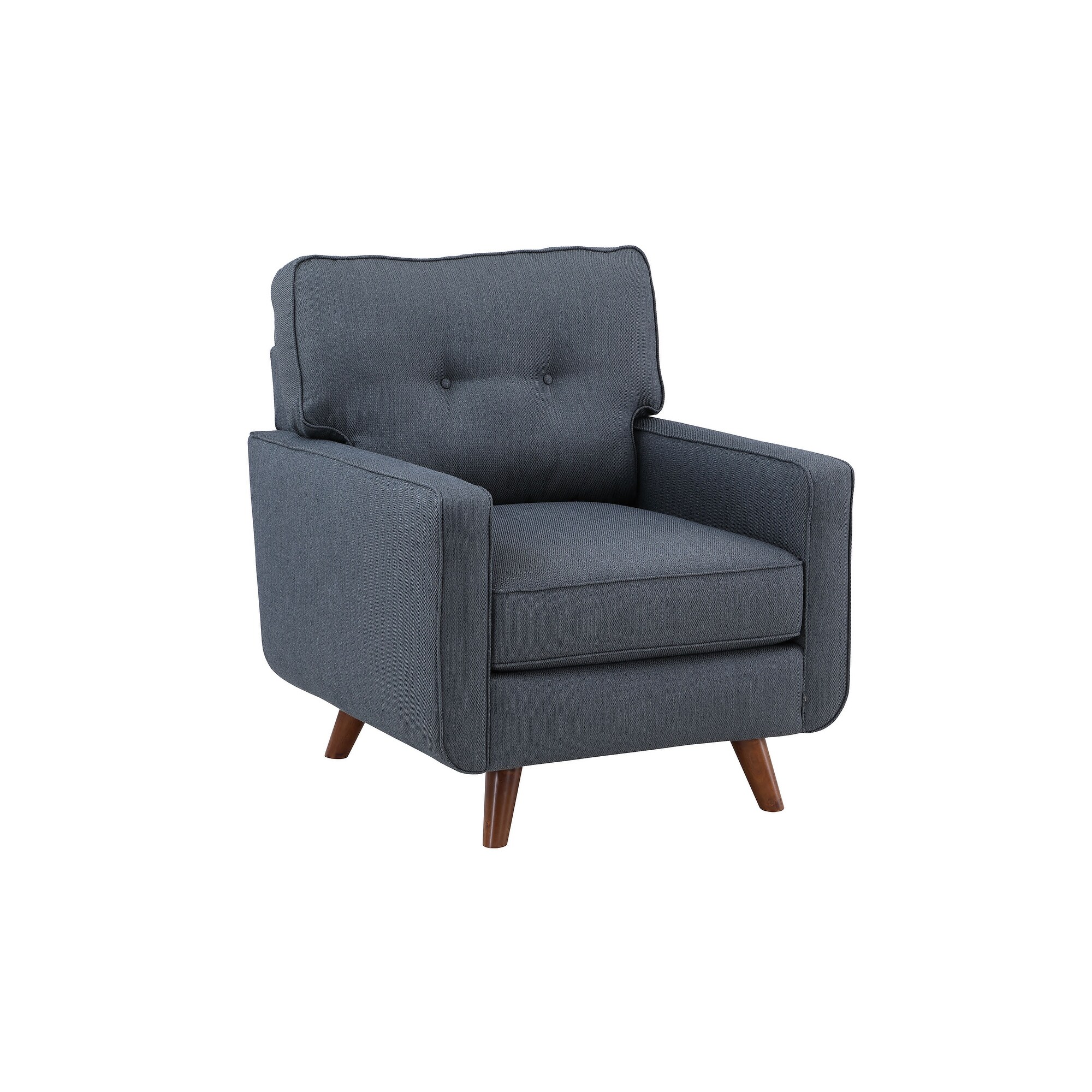 Porter Designs Hutton mid-Century Modern Woven Poly Chair, Blue