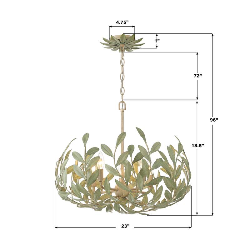 Crystorama Lighting Group 566 Broche 5 Light 23" Wide Taper Candle