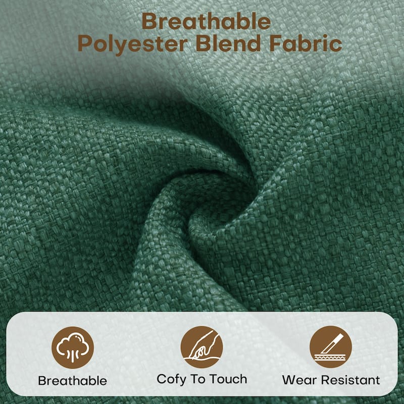 26" Upholstered Counter Height Swivel Bar Stool, Counter Stools with Solid Wood Legs - 39.37"H x 22.44"D x 21.65"W