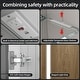 preview thumbnail 7 of 32, Rail Aluminum Recessed/Surface Mount Bathroom Medicine Cabinet with Mirror, Adjustable Brightness, Defogging & USB Port