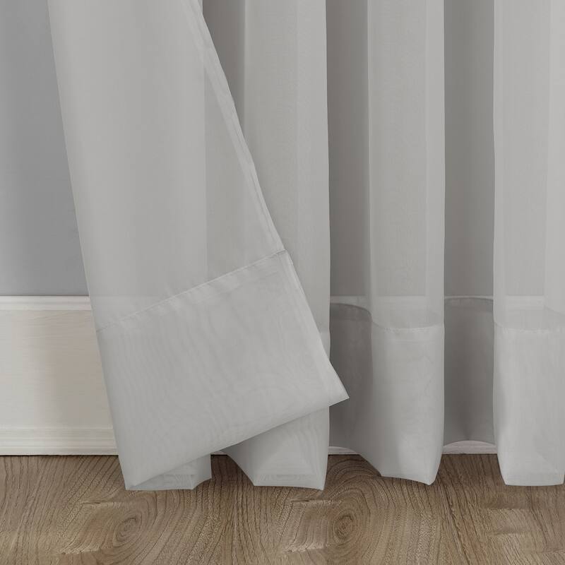 No. 918 Emily Voile Sheer Rod Pocket Curtain Panel, Single Panel