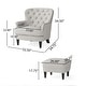 preview thumbnail 19 of 27, Tafton Tufted Club Chair with Ottoman by Christopher Knight Home