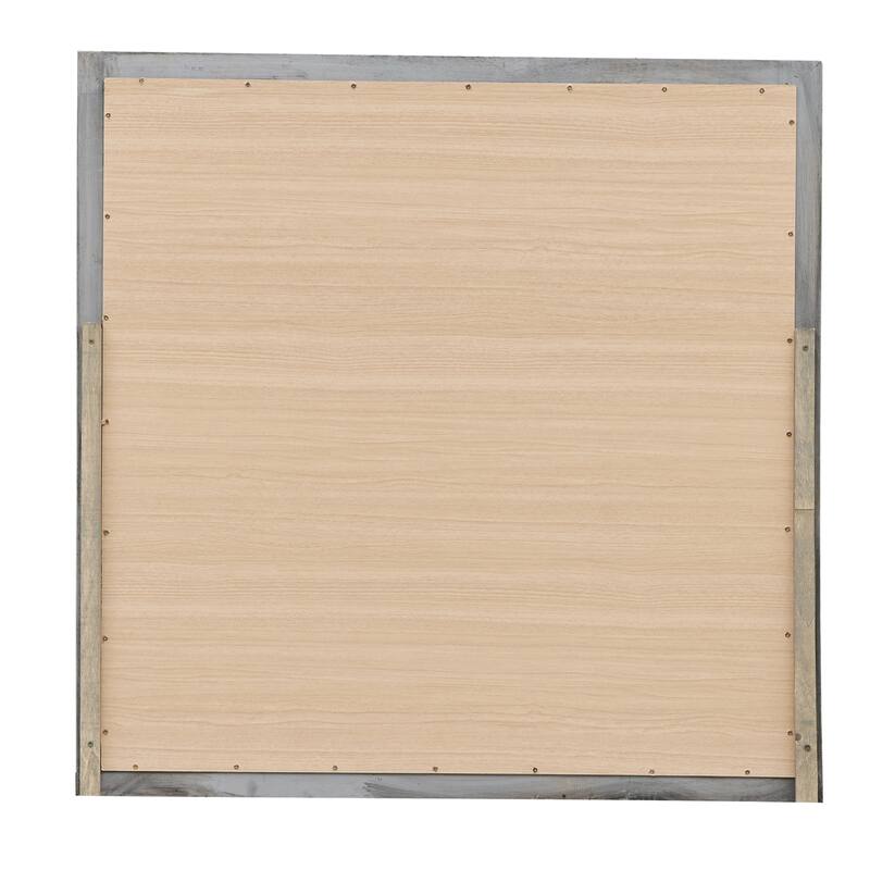 Wooden Framed Square Dresser Wall Mirror - 41" - Gray