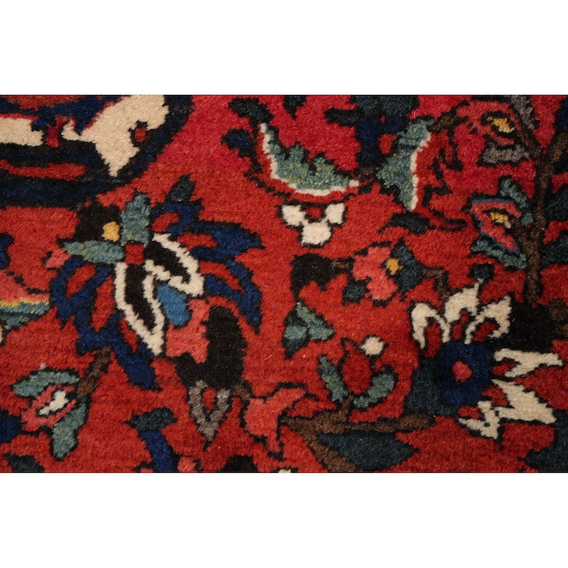 Hand Knotted Oriental 100% Wool Carpet Traditional Floral Oranges & Rust Bakhtiari Area Rug - 10' 3'' X 6' 10''